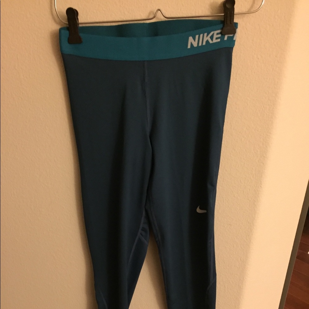 Nike pro dri fit training pants turquoise nwot